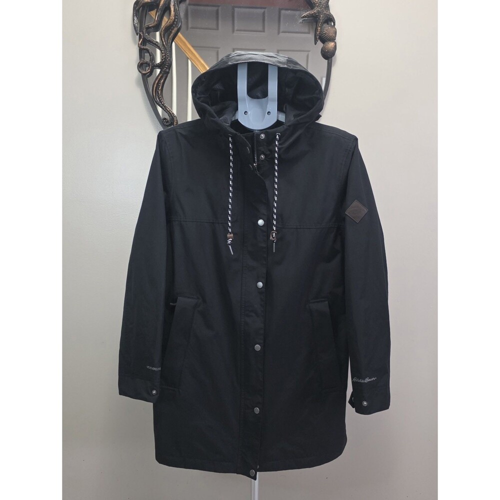 Eddie Bauer Charly Parka Women’s XL Black WeatherEdge Waterproof Rain Jacket